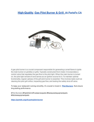 High-Quality  Gas Pilot Burner & Grill  At PartsFe CA