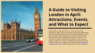 a guide to visiting london in april attractions