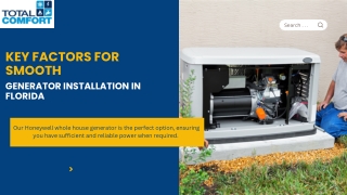 Learn Important actors For Smooth Generator Installation In Florida