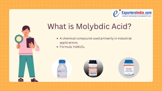 Molybdic Acid Price Trends & Supplier Insights – ExportersIndia
