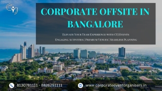 Corporate Offsite in Bangalore | Enhance Team Collaboration with CYJ