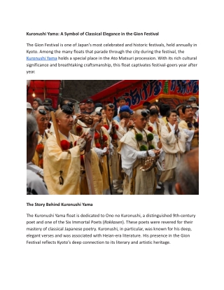 Kuronushi Yama_ A Symbol of Classical Elegance in the Gion Festival