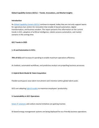 Global Capability Centers trend-insight