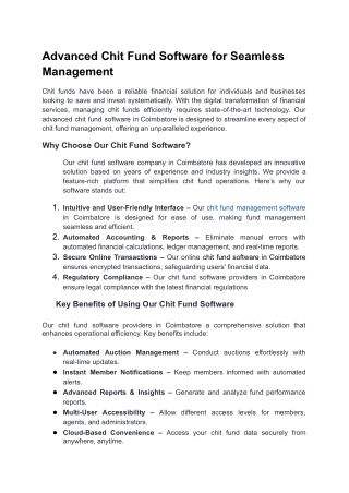 advanced chit fund software for seamless