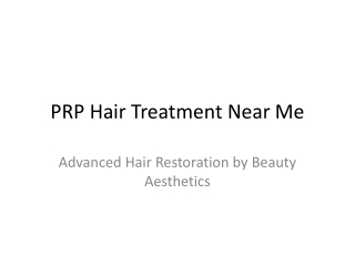 PRP Hair Treatment | Revitalize Your Hair with Expert Care