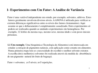 1 experimentos com um fator a an lise de vari ncia