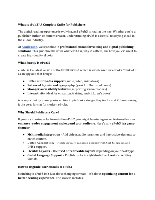 What is ePub3 A Complete Guide for Publishers