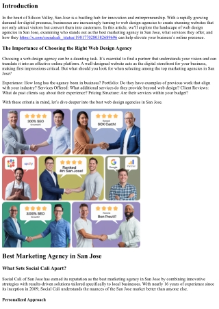 Web Design Agencies in San Jose: Who Comes Out on Top?