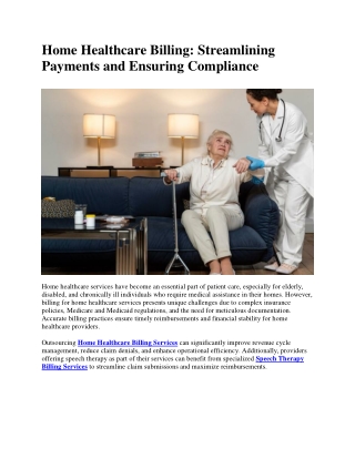Home Healthcare Billing: Streamlining Payments and Ensuring Compliance
