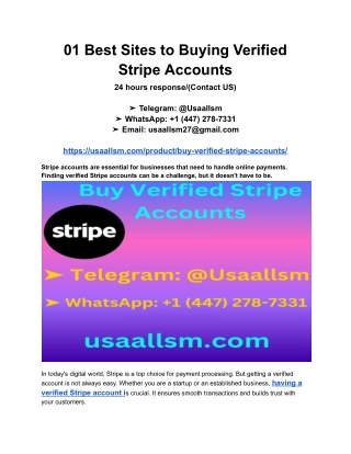 01 best sites to buying verified stripe accounts