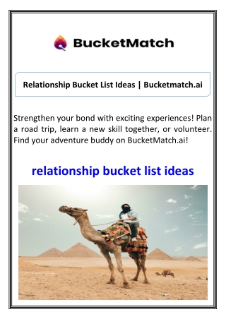 relationship bucket list ideas bucketmatch ai