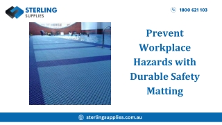 Prevent Workplace Hazards with Durable Safety Matting
