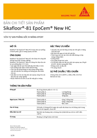 Sikafloor 81 Epocem