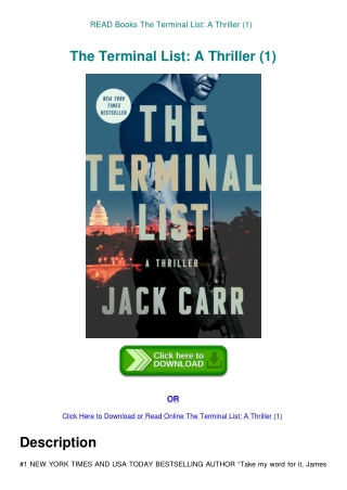 READ Books The Terminal List A Thriller (1)