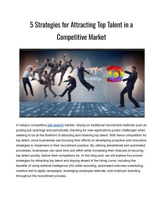 5 Strategies for Attracting Top Talent in a Competitive Market