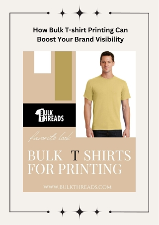 How Bulk T-shirt Printing Can Boost Your Brand Visibility