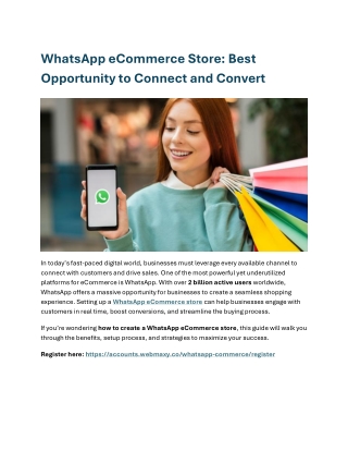 WhatsApp eCommerce Store Best Opportunity to Connect and Con1