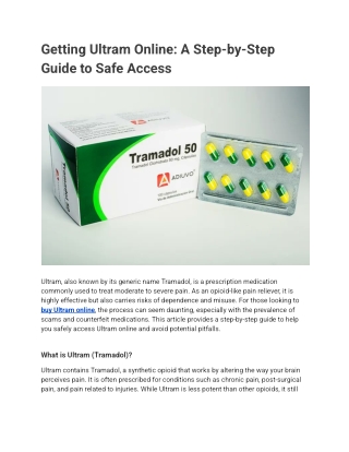 getting ultram online a step by step guide