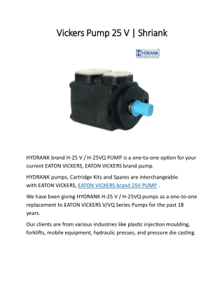 Vickers Pump 25 V