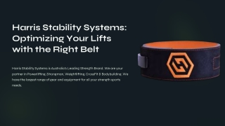 harris stability systems optimizing your lifts