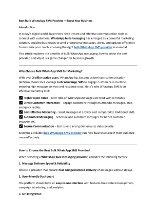 best bulk whatsapp sms provider boost your