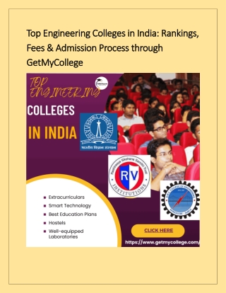 Top Engineering Colleges in India - Rankings, Fees & Admission Process through GetMyCollege