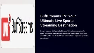 buffstreams tv your ultimate live sports