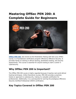 mastering offsec pen 200 a complete guide