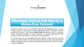 funeral suit hire