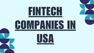 fintech companies in usa