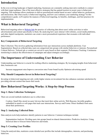 Exploring How Behavioral Targeting Can Enhance Your Marketing Strategy