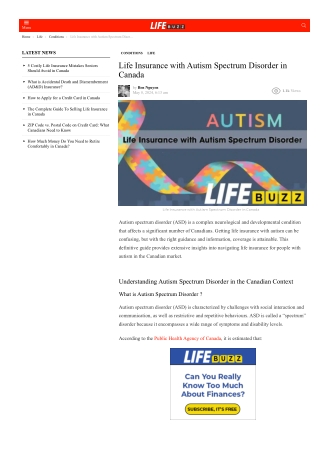 Living Benefits for ASD Policyholders