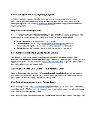 Free Astrology Chat_ Ask Anything, Anytime