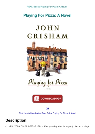 READ Books Playing for Pizza A Novel