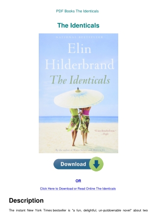 PDF Books The Identicals