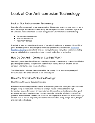 look at our anti corrosion technology