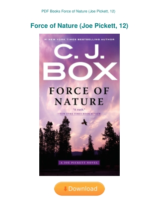 PDF Books Force of Nature (Joe Pickett  12)
