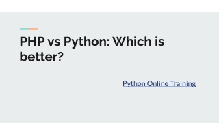 php vs python which is better