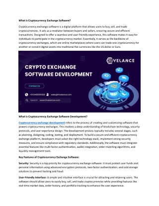 Crafting Cutting-Edge Cryptocurrency Exchange Software for Global Success