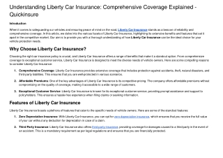 understanding liberty car insurance comprehensive coverage explained quickinsure
