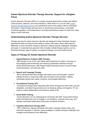 Autism Spectrum Disorder Therapy Services_ Support for a Brighter Future