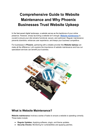comprehensive guide to website maintenance
