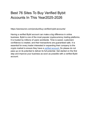 Best 76 Sites To Buy Verified Bybit Accounts In This Year2025-2026