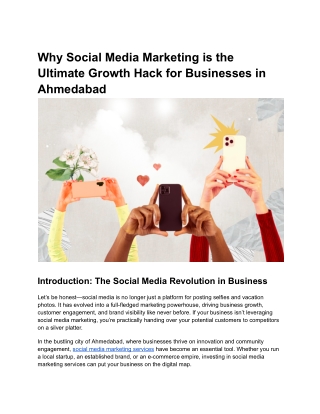 Why Every Ahmedabad Business Needs Social Media Marketing