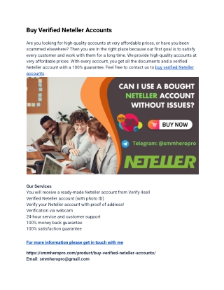 buy verified neteller accounts