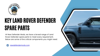 Key Land Rover Defender Spare Parts