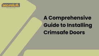Innovative Crime-Safe Door Solutions for Modern Security
