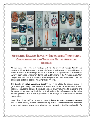 Authentic Navajo Jewelry Showcasing Traditional Craftsmanship and Timeless Native American Designs