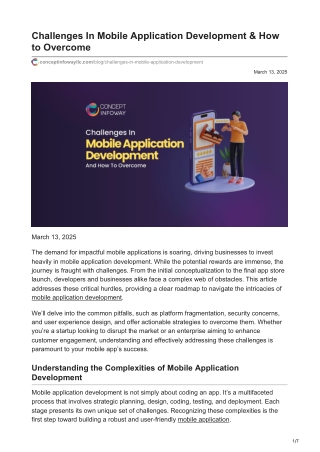 challenges in mobile application development