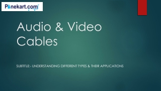 Audio & Video Cables